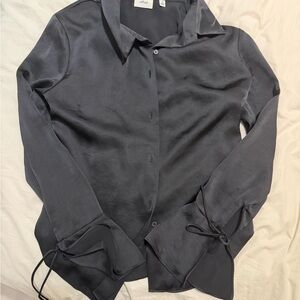 Wilfred Charcoal Satin Shirt
